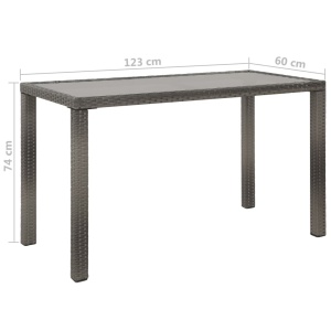 Set mobilier de exterior cu perne, 6 piese, gri, poliratan - Img 7