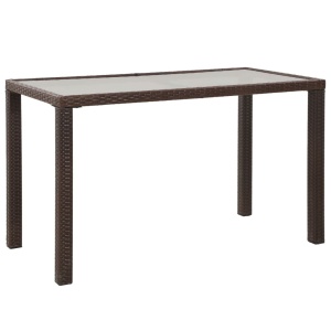 Set mobilier de exterior cu perne, 6 piese, maro, poliratan - Img 2