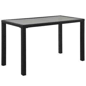 Set mobilier de exterior cu perne, 6 piese, negru, poliratan - Img 3