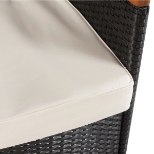 Set mobilier de exterior cu perne, 7 piese, poliratan - Img 5
