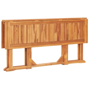Set mobilier de exterior pliabil, 7 piese, lemn masiv de tec - Img 5
