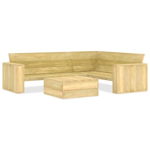 Set mobilier de grădină, 2 piese, lemn de pin tratat
