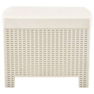 Set mobilier de grădină, 3 piese, alb, plastic - Img 7