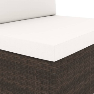 Set mobilier de grădină, 3 piese, maro, poliratan - Img 6