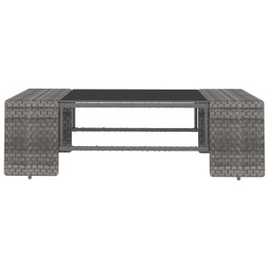 Set mobilier de grădină, 5 piese, gri, poliratan - Img 3