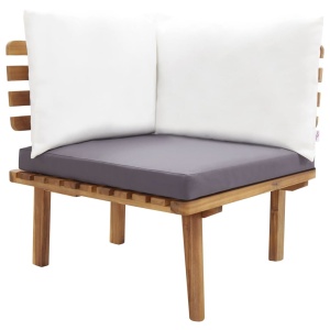Set mobilier de grădină, 5 piese, lemn masiv de acacia - Img 5