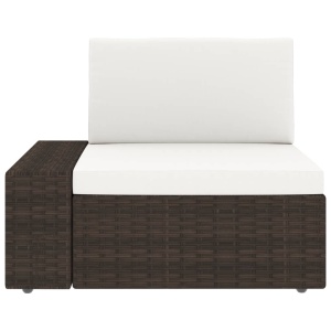 Set mobilier de grădină, 6 piese, maro, poliratan - Img 7