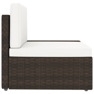 Set mobilier de grădină, 7 piese, maro, poliratan - Img 12