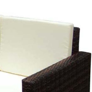 Set mobilier de grădină cu perne, 2 piese, maro, poliratan - Img 5
