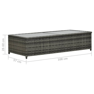 Set mobilier de grădină cu perne, 4 piese, antracit, poliratan - Img 9