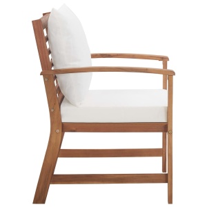Set mobilier de grădină cu perne, 4 piese, lemn masiv de acacia - Img 10