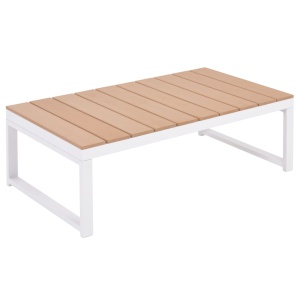 Set mobilier de grădină cu perne, 5 piese, aluminiu și WPC - Img 3