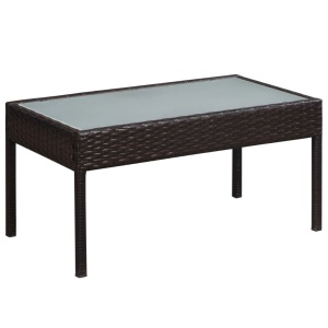 Set mobilier de grădină cu perne, 5 piese, maro, poliratan - Img 8