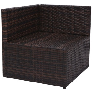 Set mobilier de grădină cu perne, 5 piese, maro, poliratan - Img 7