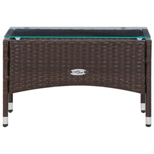 Set mobilier de grădină cu perne, 5 piese, maro, poliratan - Img 11