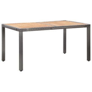 Set mobilier de grădină cu perne, 7 piese, gri, poliratan - Img 2