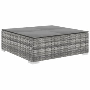 Set mobilier de grădină cu perne, 8 piese, gri, poliratan - Img 5