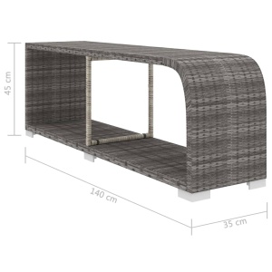 Set mobilier de grădină cu perne, 8 piese, gri, poliratan - Img 11