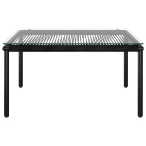Set mobilier de grădină cu perne, 8 piese, negru, PVC - Img 7