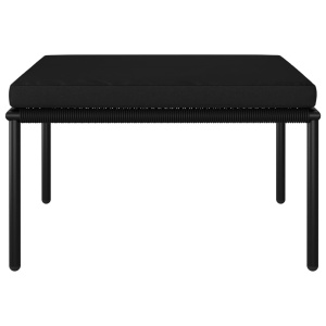 Set mobilier de grădină cu perne, 8 piese, negru, PVC - Img 8