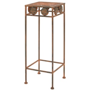 Set suport plante, 3 buc., ruginiu, metal, stil vintage - Img 2