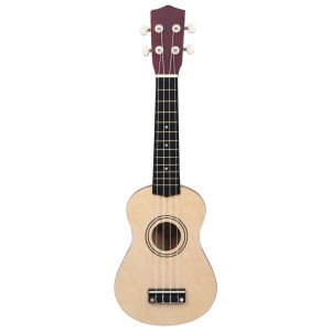Set ukulele soprano, cu husă, pentru copii, lemn deschis, 21" - Img 5