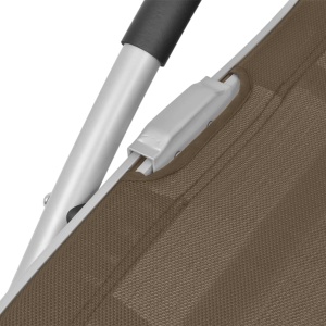 Șezlong cu pernă, gri taupe, aluminiu și textilenă - Img 5