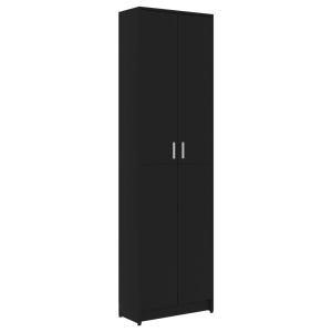 Șifonier de hol, negru, 55 x 25 x 189 cm, PAL - Img 2