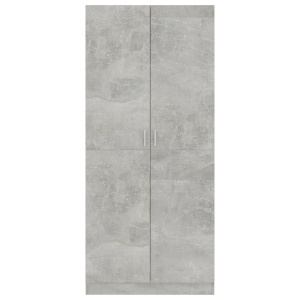 Șifonier, gri beton, 80 x 52 x 180 cm, PAL - Img 5
