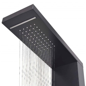 Sistem panel de duș din aluminiu, negru mat - Img 8