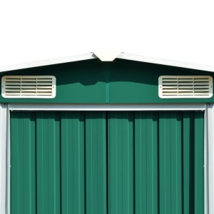 Șopron de grădină, 257 x 597 x 178 cm, metal, verde - Img 7