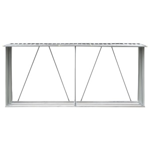 Șopron depozitare lemne, verde, 330x84x152 cm, oțel galvanizat - Img 3