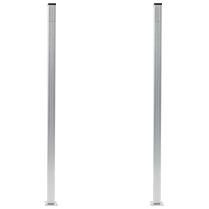 Stâlpi de gard, 2 buc., 185 cm, aluminiu - Img 2
