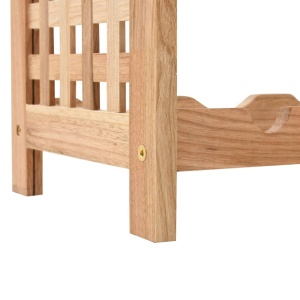 Stativ vinuri pentru 25 de sticle 63x25x73cm lemn masiv nuc - Img 6