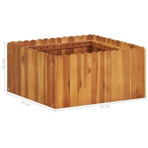 Strat inălțat de grădină, 50 x 50 x 25 cm, lemn masiv de acacia - Img 5