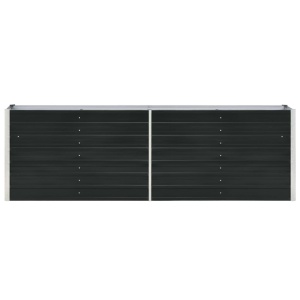 Strat inălțat de grădină antracit 240x40x77 cm oțel galvanizat - Img 3