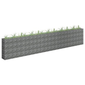 Strat inălțat gabion, 450 x 30 x 90 cm, oțel inoxidabil