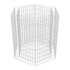 Strat inălțat gabion hexagonal, 100 x 90 x 100 cm - Img 3