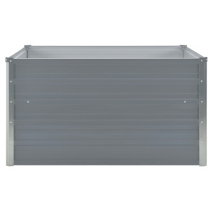 Strat inălțat grădină, gri, 100x100x45 cm, oțel galvanizat - Img 4
