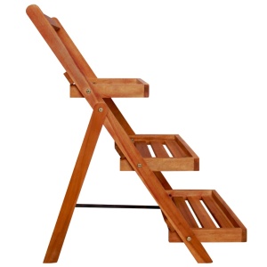 Suport de plante, 3 niveluri, 50x63x80 cm, lemn masiv de acacia - Img 3