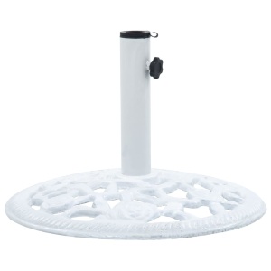Suport de umbrelă, alb, 12 kg, fontă, 48 cm - Img 2