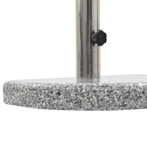 Suport umbrelă de soare, gri, granit, 10 kg, curbat - Img 4