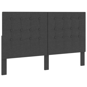 Tăblie capitonată, gri inchis, 160 x 200 cm, material textil