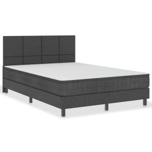 Tăblie de pat, gri inchis, 140 x 200 cm, material textil - Img 3