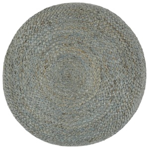 Taburet lucrat manual, verde olive, 45x30 cm, iută - Img 3