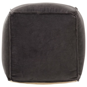 Taburet puf, antracit, 40 x 40 x 40 cm, catifea - Img 3