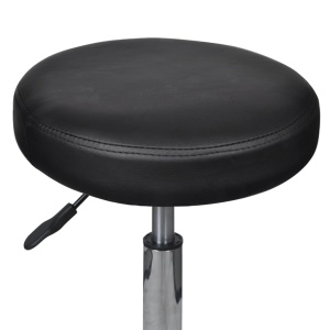 Taburete de birou, 2 buc., negru, 35,5x98 cm, piele ecologică - Img 3