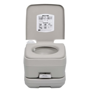 Toaletă portabilă pentru camping, gri, 10+10 L - Img 5