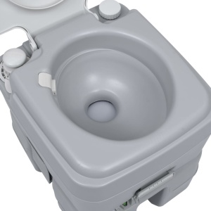 Toaletă portabilă pentru camping, gri, 20+10 L - Img 5
