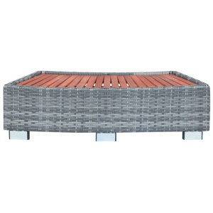 Treaptă pentru spa, gri, 92 x 45 x 25 cm, poliratan - Img 2